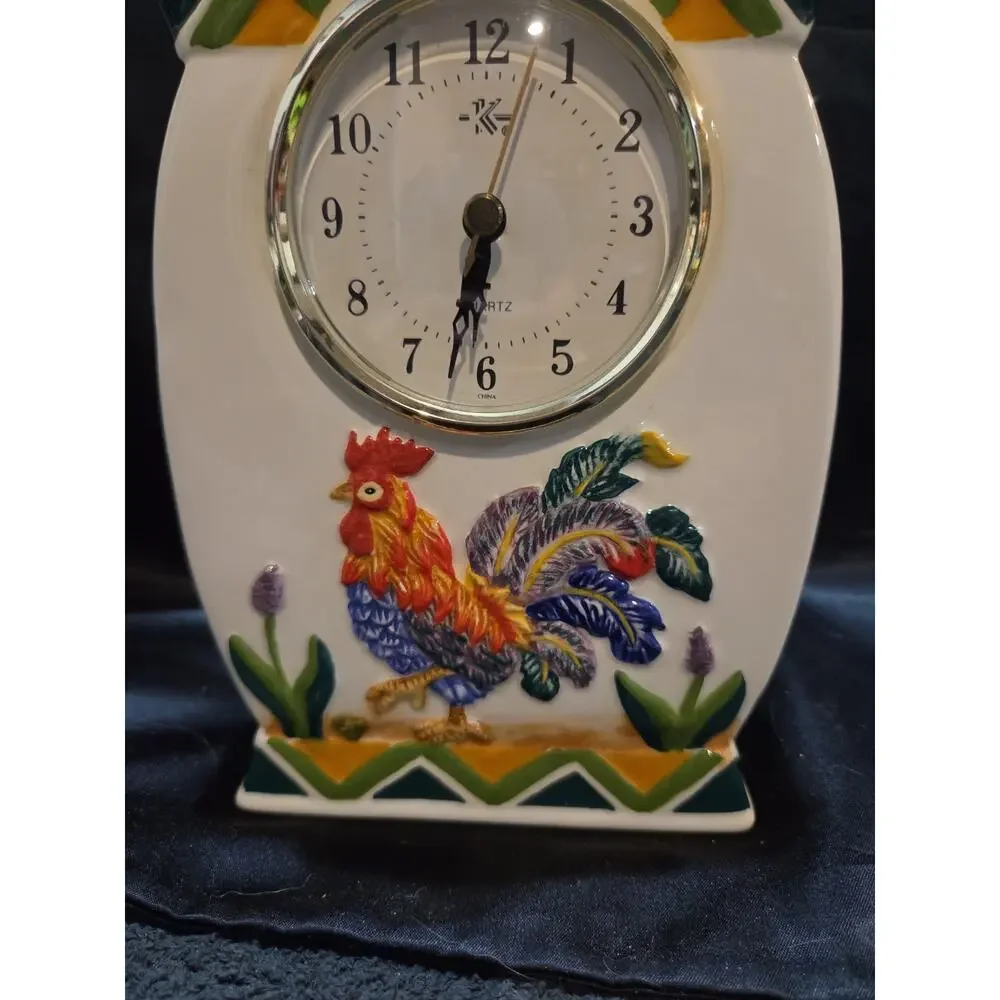 Vntg KK Rooster Clock 10